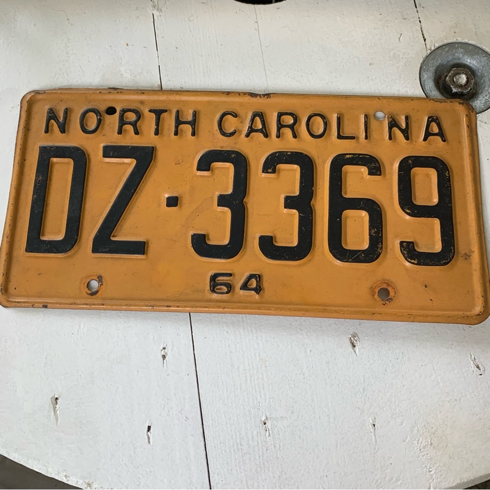 Vintage North Carolina License Plate